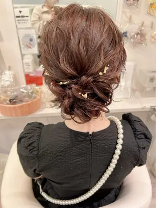 セミロング ヘアアレンジ セットサロン      ラフテル所属・大阪/ヘアアレンジ /似合わせset💐のヘアスタイル