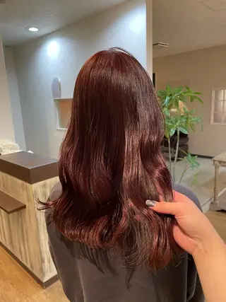 セミロング ピンク・ラベンダー/ レイヤー/NANAのヘアスタイル