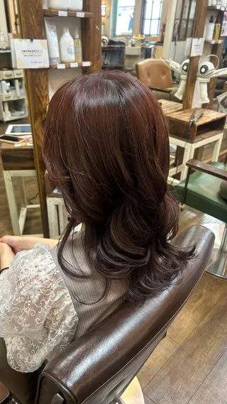 セミロング ヘアアレンジ chacha blanc元山のヘアスタイル