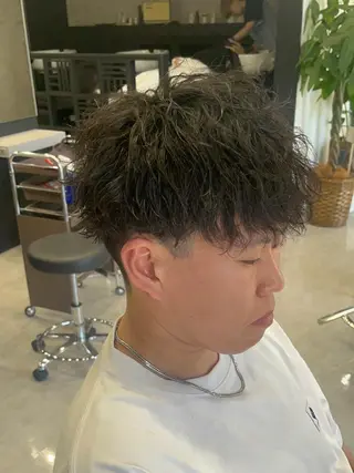 パーマ メンズ 【店長】メンズ職人 短髪　ハイトーン🔥のヘアスタイル