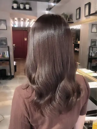 ミディアム 🫧縮毛矯正/ウルフ /レイヤー/白倉のヘアスタイル