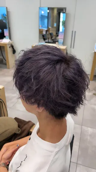 ショート カラー メンズ 透明感/艶感/ハイ トーン/HIKARUのヘアスタイル