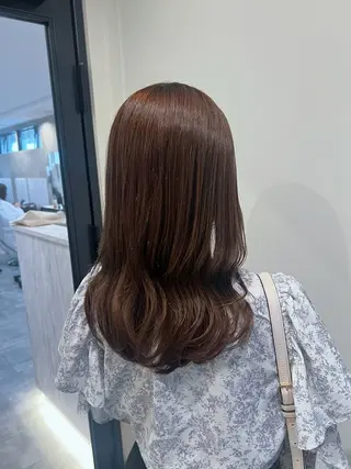 セミロング カラー 工藤 梨花のヘアスタイル