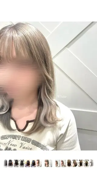 セミロング 似合わせNo.1❤︎ 韓国🩶エクステ☪️のヘアスタイル