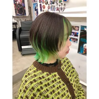ショート カラー 推しカラー✨ オタク美容師ユウカのヘアスタイル