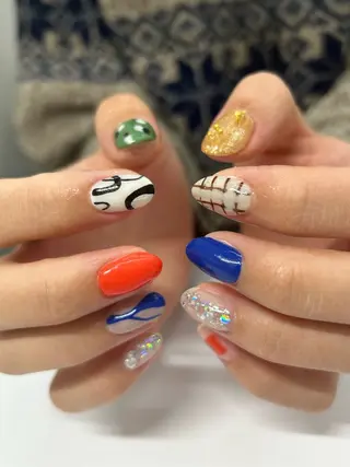 ネイル プライベートネイルサロンone nail所属・one nail 【カラフル/個性派】のネイルデザイン