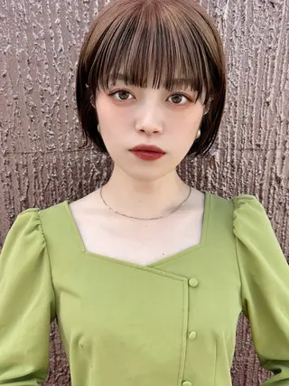 ミディアム カラー 💘韓国カラー💘 クルミのヘアスタイル