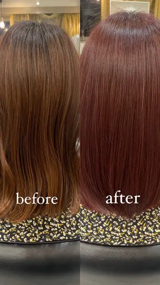 ミディアム 髪質改善/艶カラー✨ 𝔂𝓾𝓴𝓲のヘアスタイル