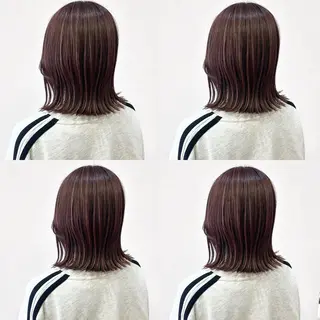 ミディアム 河口 友里のヘアスタイル