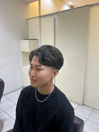 ショート カラー メンズ メンズパーマ/ ハイライト Tumのヘアスタイル