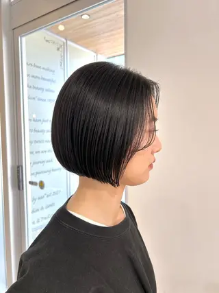 ショート カラー 鈴木弥月/透明感カラ ー/ボブ/髪質改善のヘアスタイル