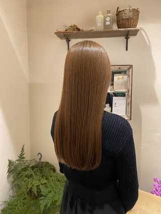 セミロング カラー 艶髪/艶カラー/縮毛 /   タキダのヘアスタイル