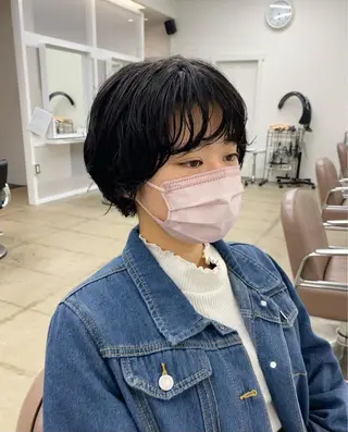 ショート パーマ サトウ リョウのヘアスタイル