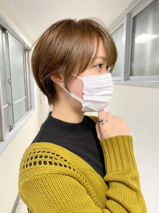 ショート カラー lab.by ioe中崎店所属・中北篤志 ショートボブのヘアスタイル