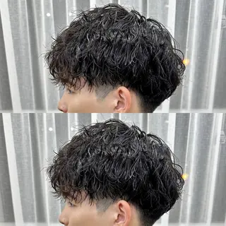 ミディアム パーマ メンズ メンズ特化✂️ 小枝 優生のヘアスタイル