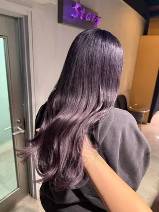 ロング カラー NANAMI🩵 大人可愛い韓国ヘアのヘアスタイル