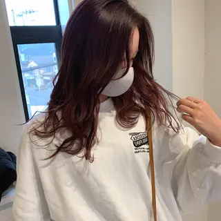 セミロング 清水 亮太/赤み消しカラーのヘアスタイル