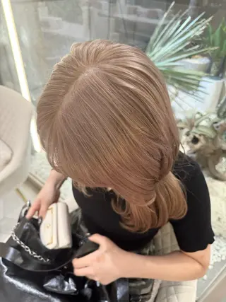 セミロング カラー 学生人気no.1 🦋ナツミのヘアスタイル