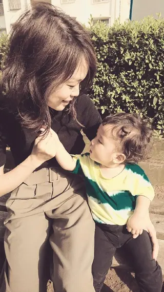 ミディアム カラー パーマ キッズ 金曽 (天方) 美子のヘアスタイル