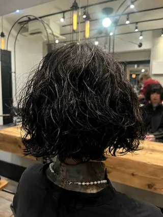 ミディアム パーマ 和 真のヘアスタイル