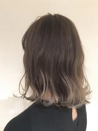 ミディアム カラー パーマ さかい なつみのヘアスタイル