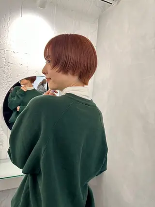 ショート 結べるくびれボブ/透 明感カラーtaigaのヘアスタイル