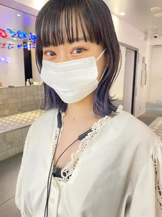 ロング カラー ヘアアレンジ 🎨ハイトーン/ 切りっぱなし みつきのヘアスタイル