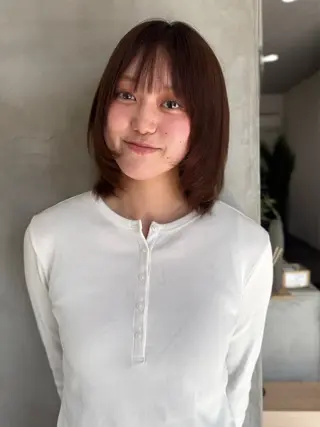 ミディアム 88 hair design所属・🫧ハルカ🫧 韓国レイヤーのヘアスタイル