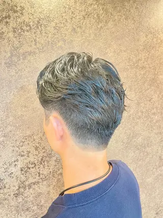 ショート メンズ メンズパーマ特化 カバヤマ　リョウのヘアスタイル