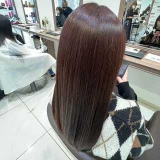 ミディアム カラー 髪質改善/縮毛矯正 カット/佐野友尉のヘアスタイル