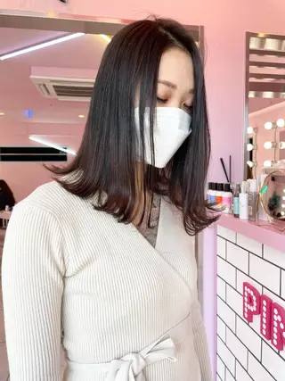 ミディアム カラー 心斎橋/ブリーチ minamiのヘアスタイル