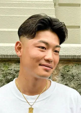 ショート パーマ メンズ DAD　BARBERSHOP所属・三宮メンズカット ヨシイッキのヘアスタイル