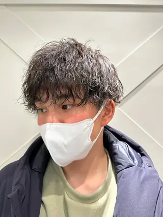 カラー メンズ 🎖️似合わせメンズ パーマ🎖️カネキのヘアスタイル