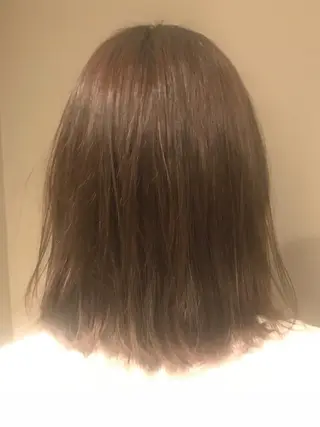 ミディアム カラー ボブ/透明感カラー 岸本涼奈のヘアスタイル