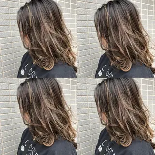 ロング カラー 似合わせ レイヤー須川のヘアスタイル