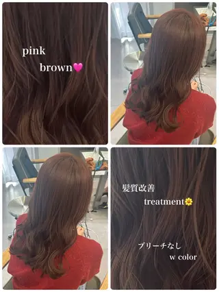 セミロング カラー aoi/暖色カラー/ プツッとボブ🎀のヘアスタイル