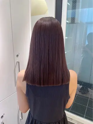 セミロング カラー ParveMix 楠本結菜のヘアスタイル