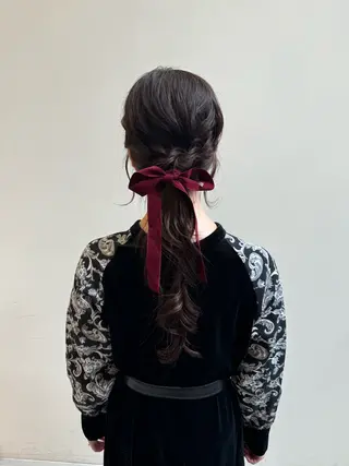 ヘアアレンジ 透明感カラー/顔周り カット/レイヤーにかのヘアスタイル