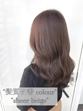 ミディアム カラー パーマ ヘアアレンジ Zina福岡天神店 艶髪/レイヤー/小顔のヘアスタイル