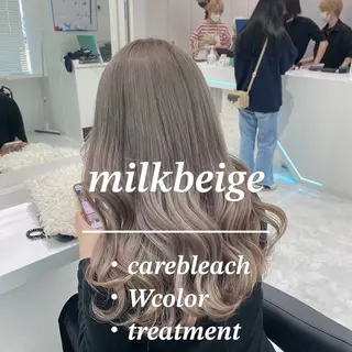 ロング カラー ヘアアレンジ 🩵ダメージレス艶感 ハイトーン🩷のヘアスタイル