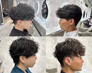 パーマ メンズ メンズパーマ🔵 ハイトーン✨原田慎也のヘアスタイル