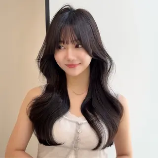 ロング 韓国ヘア🤍🇰🇷 ‪🫶🏻吉満のヘアスタイル
