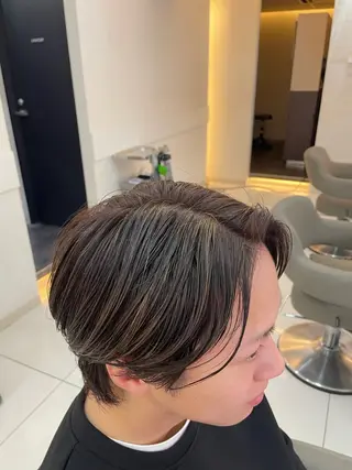 ミディアム カラー メンズ 髪質改善/縮毛/トリ ートメント/平野広大のヘアスタイル