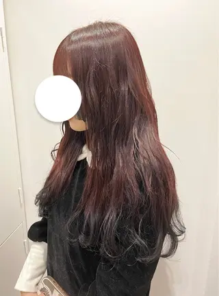 ロング カラー ヘアアレンジ 🥀暖色韓国ヘア💕 保科侑花のヘアスタイル