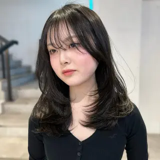 ミディアム 平成GAL/ブラウン 系/ココトキのヘアスタイル