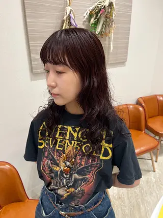 セミロング 福田 しずくのヘアスタイル