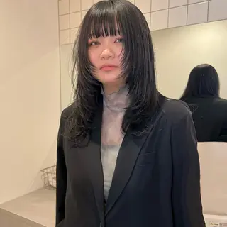 ロング 舟橋耀/ブリーチカラ ー/レイヤーカットのヘアスタイル