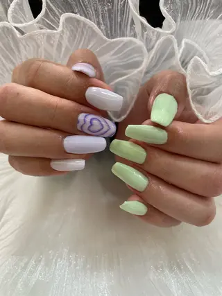 ネイル るか/透明感 カラー/アレンジのヘアスタイル