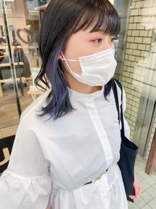 ミディアム カラー 韓国風デザイン 💐MIZUKI💐のヘアスタイル