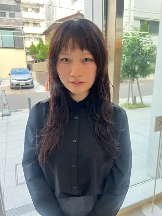 ロング カラー 吉沢遣人/レイヤー 艶カラー/パーマのヘアスタイル